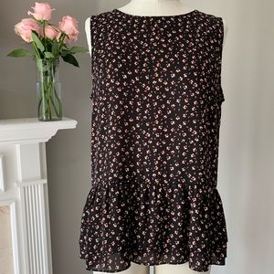 Pink and Black LOFT blouse